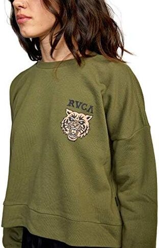 بلوفر نسائي من RVCA مصنوع من الصوف ذو رقبة دائرية in Kuwait