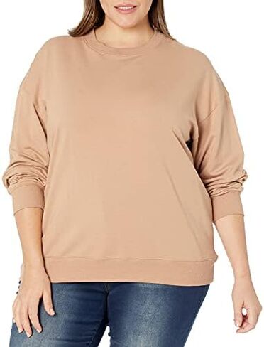 The Drop Women's Margot Loose Long Sleeve Crewneck Drop Shoulder Sweatshirt in Saudi Arabia