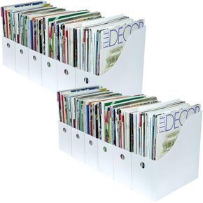 حامل ملفات المجلات من إيفيلوتس - منظم - عرض كامل 4 بوصة - 6 ألوان - مع مجموعة ملصقات / 6 in Kuwait