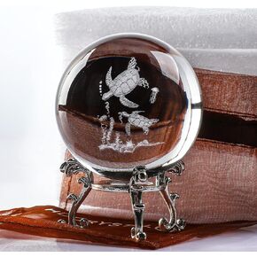 3D Fairy Crystal Ball with Stand for Home Wedding Decor Glass Laser Engraved Fairy on Dragonfly Lotus Glass Ball Fairy Gifts for Her
