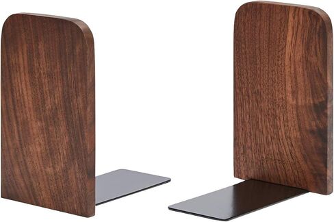 Pandapark Wood,Non-Skid Bookend for Shelves,Heavy Duty,Book Stand for CDs,1 Pair in Saudi Arabia