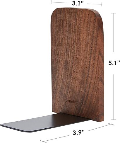 Pandapark Wood,Non-Skid Bookend for Shelves,Heavy Duty,Book Stand for CDs,1 Pair in Saudi Arabia