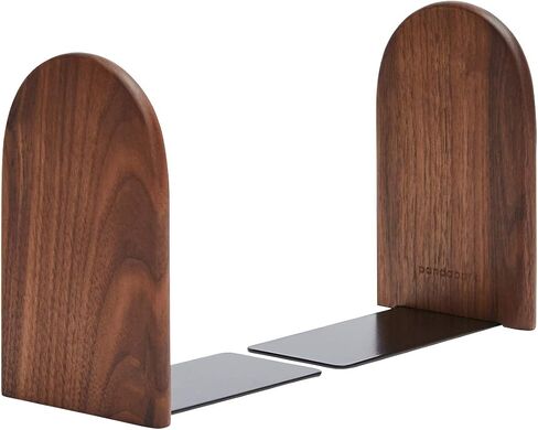 Pandapark Wood,Non-Skid Bookend for Shelves,Heavy Duty,Book Stand for CDs,1 Pair in Saudi Arabia