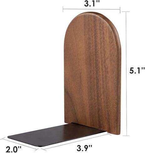 Pandapark Wood,Non-Skid Bookend for Shelves,Heavy Duty,Book Stand for CDs,1 Pair in Saudi Arabia