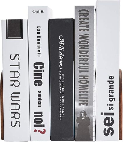 Pandapark Wood,Non-Skid Bookend for Shelves,Heavy Duty,Book Stand for CDs,1 Pair in Saudi Arabia