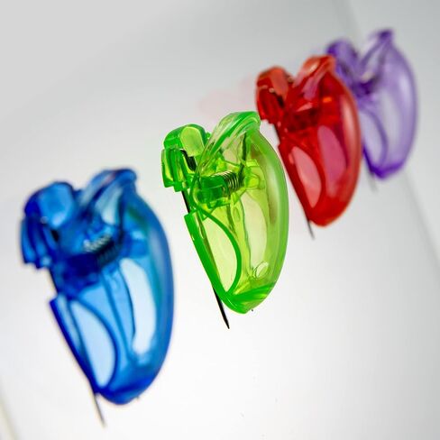 Officemate Standard Cubicle Clips, Assorted Translucent Colors, Pack of 4 (30172) in Saudi Arabia