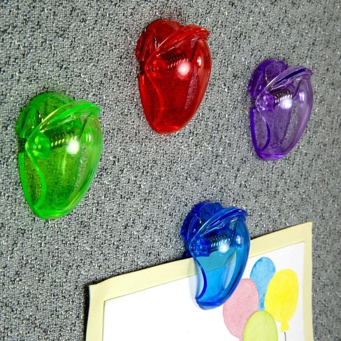 Officemate Standard Cubicle Clips, Assorted Translucent Colors, Pack of 4 (30172) in Saudi Arabia