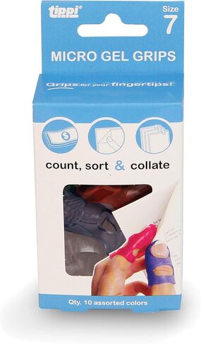 LEE Tippi Micro Gel Fingertip Grips - Size 7 Medium - 10 Pack (S61070) in Saudi Arabia