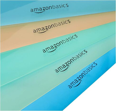 Amazon Basics Binder Organizer Poly Jacket, 3 Hole Punch, Assorted Colors, Pack of 5 in Saudi Arabia