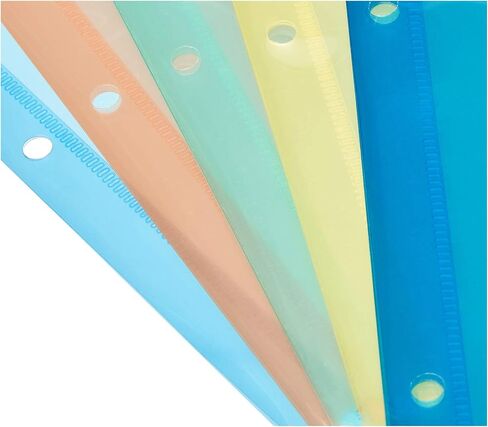 Amazon Basics Binder Organizer Poly Jacket, 3 Hole Punch, Assorted Colors, Pack of 5 in Saudi Arabia