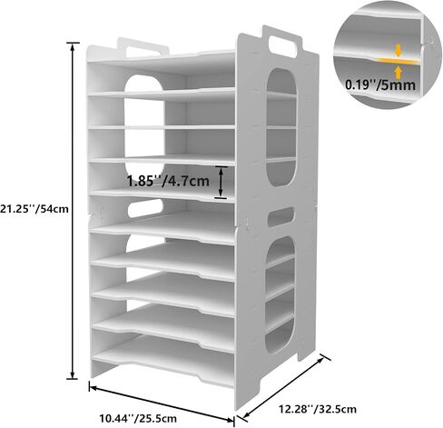 Natwind 7 Tiers Paper Organizer for Desk Desktop White File Holder Office Desk Organizer Mail Letter Tray & Paper Sorter Document Notebooks Storage Rack for Home Office School Classroom in Saudi Arabia