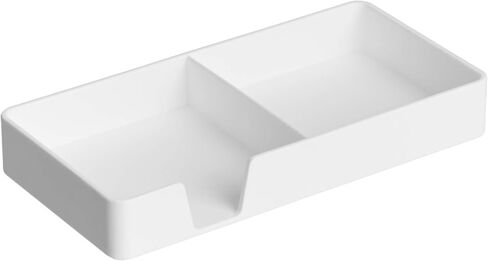 Amazon Basics Rectangular Plastic Desk Organizer, Magazine Rack, White, 2-Pack in Saudi Arabia