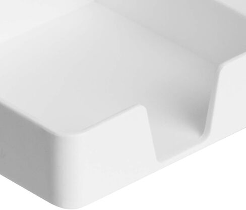 Amazon Basics Rectangular Plastic Desk Organizer, Magazine Rack, White, 2-Pack in Saudi Arabia