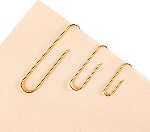 600 Paper Clips,Office Gold Paper Clips Assorted Sizes(Small,Medium and Jumbo) 28 mm,33mm,50 mm in Kuwait