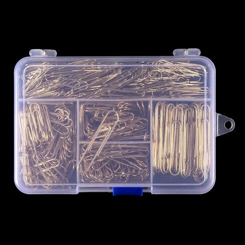 600 Paper Clips,Office Gold Paper Clips Assorted Sizes(Small,Medium and Jumbo) 28 mm,33mm,50 mm in Kuwait