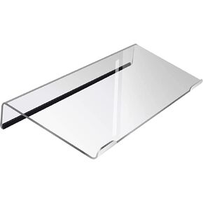 Computer Keyboard Stand，Acrylic Keyboard Tray with Rubber Strip，Ticker Acrylic Riser（Holder） for Easy Ergonomic Typing and Working at Home and Office (Transparent)