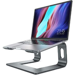Nulaxy Laptop Stand, Detachable Ergonomic Laptop Mount Computer Stand for Desk, Aluminum Laptop Riser Notebook Stand Compatible with MacBook, Dell XPS, All 10-16" Laptops - Gray