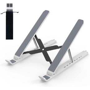 Tonmom Laptop Stand for Desk, Adjustable Laptop Riser, Black in Saudi Arabia