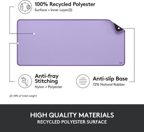 Logitech Desk Mat - Studio Series, Multifunctional Large Desk Pad, Extended Mouse Mat, Office Desk Protector with Anti-slip Base, Spill-resistant Durable Design, in Darker Rose in Saudi Arabia