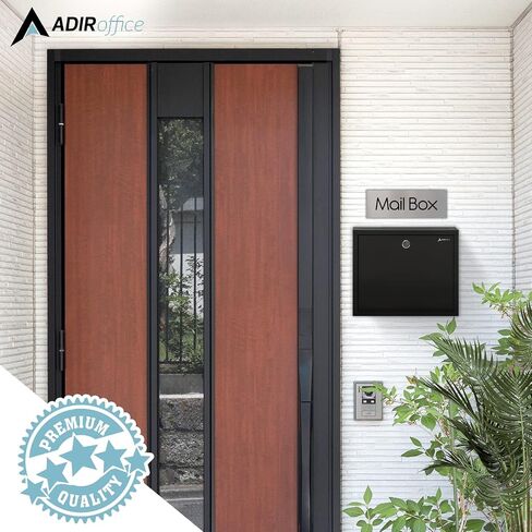 صندوق بريد متعدد الأغراض من AdirOffice مع قفل - صندوق إسقاط عالي التحمل - صندوق اقتراحات تجاري - صندوق اقتراع آمن وقابل للتركيب على الحائط - 3 × 10 × 12 بوصة - أسود in Saudi Arabia