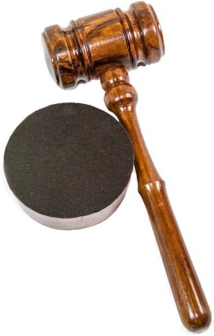 خشب الجوز المستدير من Gavel and Sound مصنوع يدويًا ومثالي للحكام والمحامي والطلاب والمطاردة - (صنع في الولايات المتحدة الأمريكية) in Kuwait