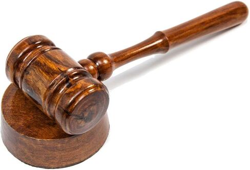 خشب الجوز المستدير من Gavel and Sound مصنوع يدويًا ومثالي للحكام والمحامي والطلاب والمطاردة - (صنع في الولايات المتحدة الأمريكية) in Kuwait