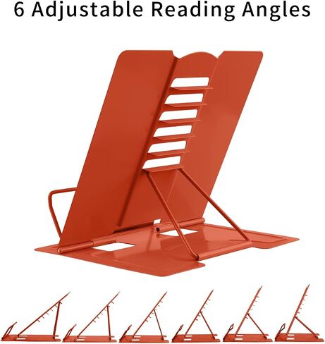 MSDADA مكتب كتاب حامل معدني للقراءة، حامل كتب قابل للتعديل، حامل مستندات كتب الطبخ، حامل كتب قوي محمول لوصفات الكتب المدرسية، كتب الموسيقى اللوحية مع مقاطع الصفحة (أسود) in Kuwait