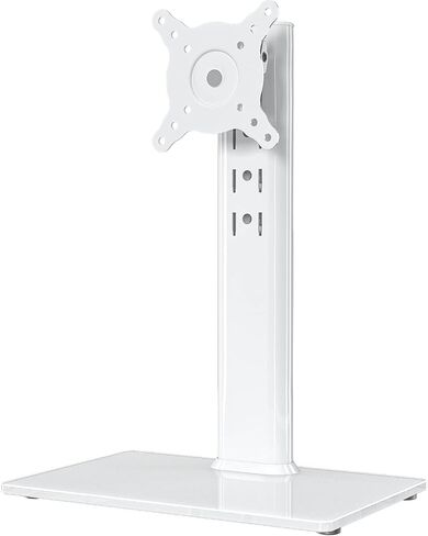 Single LCD Computer Monitor Free-Standing Desk Stand Mount Riser for 13 inch to 32 inch screen with Swivel, Height Adjustable, Rotation, Vesa Base Stand Holds One (1) Screen up to 77Lbs(HT05B-001)) in Saudi Arabia
