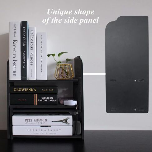YGYQZ Small Bookshelf for Desktop Storage, Mini Cute Office Desk Shelves White Versatility Organizers for Women, Kids in Saudi Arabia