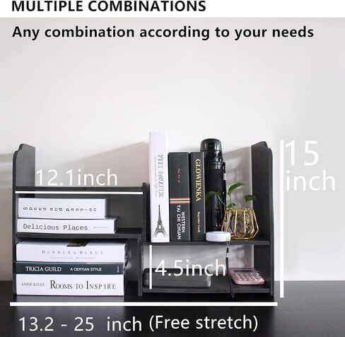 YGYQZ Small Bookshelf for Desktop Storage, Mini Cute Office Desk Shelves White Versatility Organizers for Women, Kids in Saudi Arabia