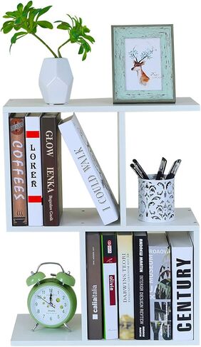 PAG Desk Organizer Desktop Shelf Adjustable Countertop Bookshelf Small Table Shelves Book Organizer Office Organization for Desk, Black in Kuwait