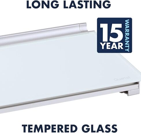 Quartet Glass Dry Erase White Board, Desktop Computer Pad for Notetaking, 18" x 6" Whiteboard, Clean Erase Surface with Storage, 1 Dry Erase Marker, Black Surface (GDP18B) in Kuwait