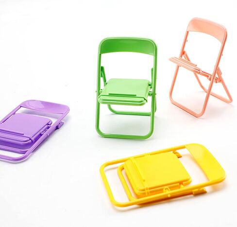 8 Pieces Cute Phone Stand Foldable Mini Chair Shape Phone Holder Phone Stand for Desk Mini Portable Phone Stand for Business Cards, Greeting Cards, Calendar Cards and Smartphones, 4 Candy Colors in Kuwait