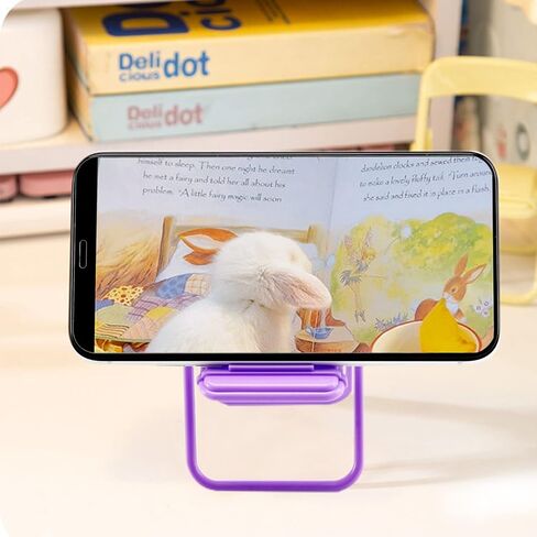 8 Pieces Cute Phone Stand Foldable Mini Chair Shape Phone Holder Phone Stand for Desk Mini Portable Phone Stand for Business Cards, Greeting Cards, Calendar Cards and Smartphones, 4 Candy Colors in Kuwait