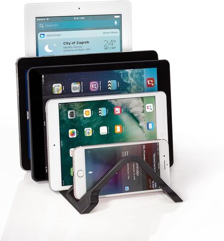 Prosumer's Choice Universal 5 Tablet and Smartphone Charging Organizer Rack / Desktop Stand Holder | iPad Storage Rack in Saudi Arabia