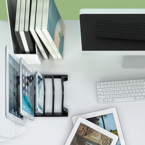 Prosumer's Choice Universal 5 Tablet and Smartphone Charging Organizer Rack / Desktop Stand Holder | iPad Storage Rack in Saudi Arabia