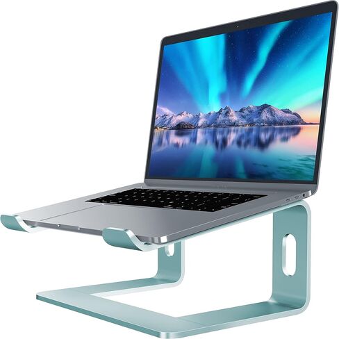 SOUNDANCE Laptop Stand, Aluminum Computer Riser, Ergonomic Laptops Elevator for Desk, Metal Holder Compatible with 10 to 15.6 Inches Notebook Computer, Silver in Kuwait