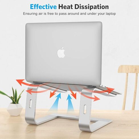OMOTON Laptop Stand, Detachable Mount for MacBook Air/Pro Dell HP Silver | 11-17" Laptop Holder for Desk, Notebook Computer Mount, Lightweight Cooling for Desk, Ergonomic Home Office in Kuwait