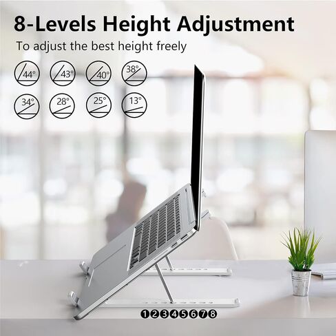 Tonmom Laptop Stand for Desk, Adjustable Laptop Riser, Black in Kuwait