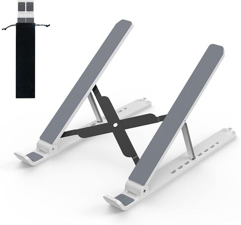 Tonmom Laptop Stand for Desk, Adjustable Laptop Riser, Black in Kuwait