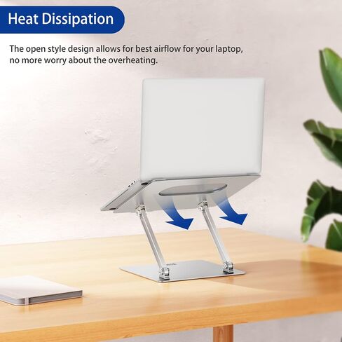 BESIGN LS10 Laptop Stand for Desk, Ergonomic Adjustable Notebook Tablet Stand, Foldable Laptop Riser, Portable Desktop Book Stands, Computer Holder Compatible with 10-14" Laptops, Black in Kuwait