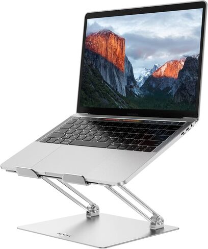 BESIGN LS10 Laptop Stand for Desk, Ergonomic Adjustable Notebook Tablet Stand, Foldable Laptop Riser, Portable Desktop Book Stands, Computer Holder Compatible with 10-14" Laptops, Black in Kuwait