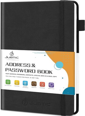 JUBTIC Address Book with Alphabetical Tabs - Small Password and Address Organizer Hardcover Contact Book for Women,Senior to Keep All Contacts, Passwords & Important Date Together in One Place - Green in Saudi Arabia