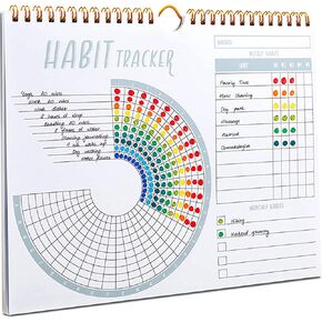 Lamare Habit Tracker Calendar - Inspirational Habit Journal with Spiral Binding - Daily Habit Tracker Journal and Goal Board - Motivational Goal Journal - Great Productivity Tool And Workout Calendar