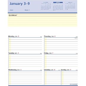 AT-A-GLANCE 2023 Daily Desk Calendar Refill, 3-1/2" x 6", Loose Leaf, QuickNotes (E51750) in Kuwait