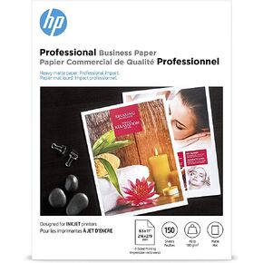 HP Professional Business Paper, Matte, 8.5x11 in, 48 lb, 150 sheets, works with inkjet printers (CH016A) in Kuwait