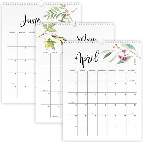 Aesthetic Floral Wall Calendar - Runs From January 2023 Until July 2024 - The Perfect Office Supplies for Women With Monthly Seasonal Designs for Easy Planning in Saudi Arabia