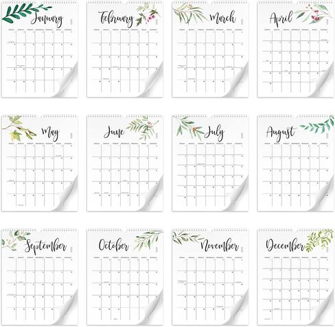 Aesthetic Floral Wall Calendar - Runs From January 2023 Until July 2024 - The Perfect Office Supplies for Women With Monthly Seasonal Designs for Easy Planning in Saudi Arabia