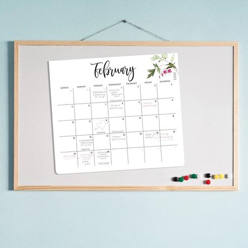 Beautiful 2023 Magnetic Calendar for Fridge - Runs Until July 2024 - The Perfect Monthly Calendar With Greenery Designs for Easy Planning in Kuwait
