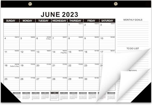 تقويم مكتبي 2024-2025 - تقويم 18 شهر 17 انش × 11.5 انش، تقويم مكتب من يناير 2024 الى يونيو 2025 مع تاريخ جوليان واهداف شهرية وقائمة مهام وملاحظات للمنزل والمدرسة والمكتب in Kuwait